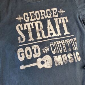 George Strait God & Country Music Ladies Long Sleeve Shirt sz M/L